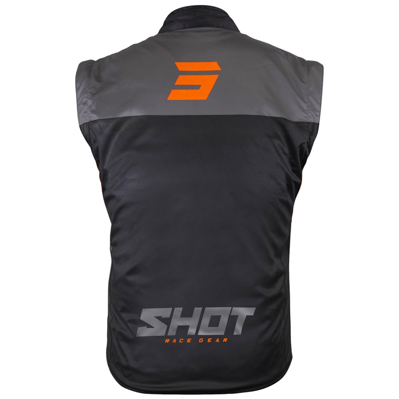 Kamizelka motocyklowa Shot Bodywarmer Lite czarno-pomarańczowa