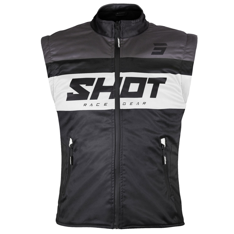 Kamizelka motocyklowa Shot Bodywarmer Lite czarno-biała