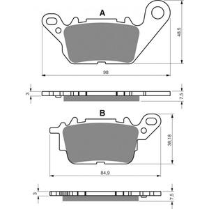 Brake pads GOLDFREN 380 AD  STREET