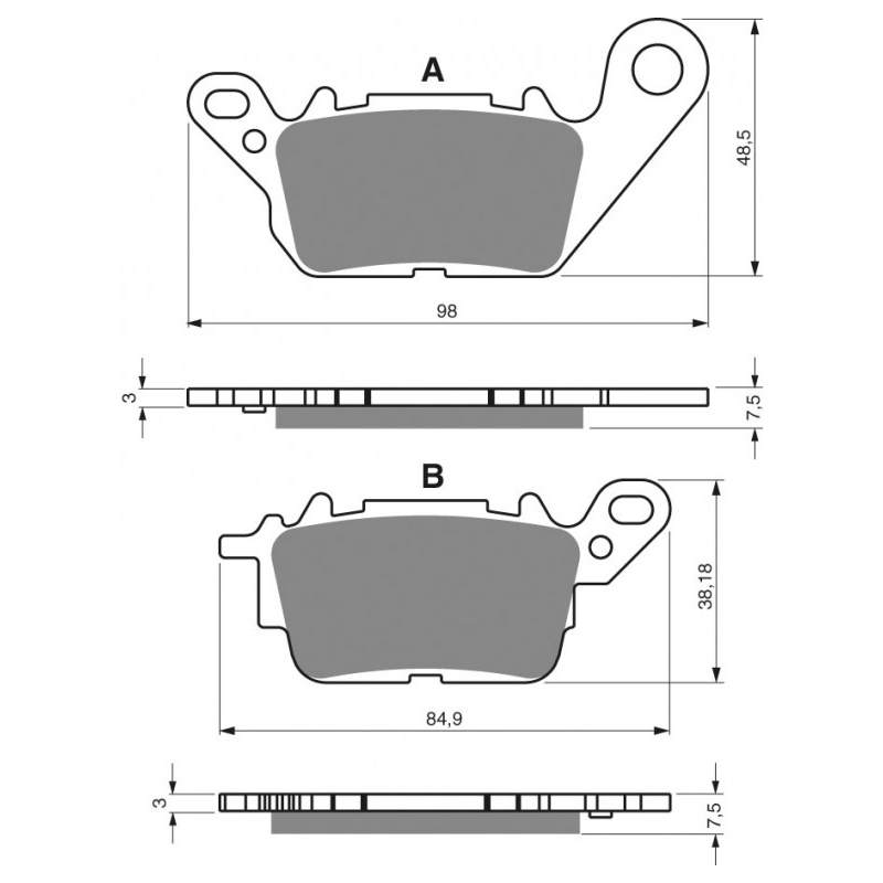 Brake pads GOLDFREN AD  STREET