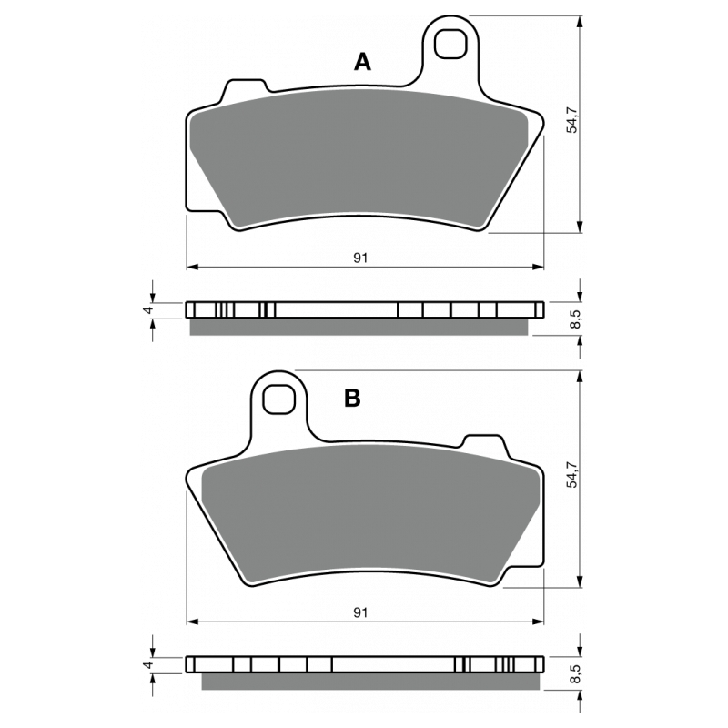 Brake pads GOLDFREN S33 STREET REAR