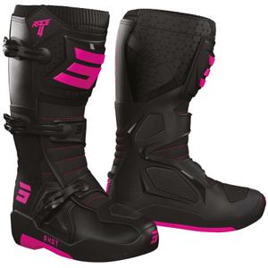Buty motocyklowe Shot Race 4 czarno-fluo różowe