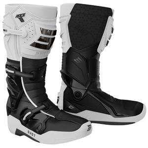 Buty motocyklowe Shot Race 8 biało-czarne