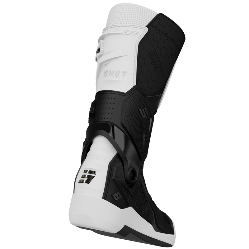 Buty motocyklowe Shot Race 8 biało-czarne