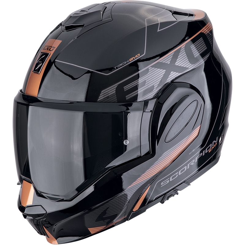 Kask motocyklowy składany Scorpion EXO-TECH EVO TRAVELER czarno-miedziany