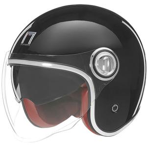 Kask motocyklowy otwarty NOX PREMIUM Heritage czarny