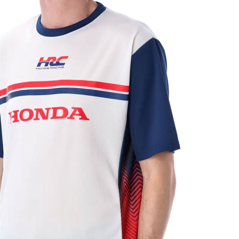 Koszulka techniczna Honda HRC z tkaniny białej