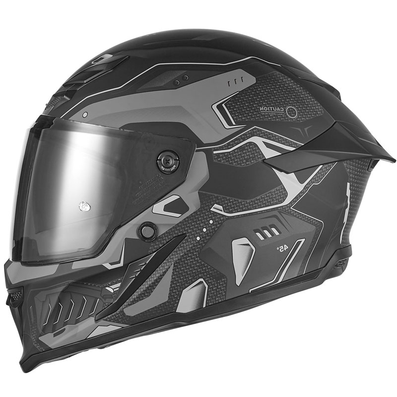 NOX Exclusive Goliath Berserk Full Face Motorcycle Helmet Matowy Czarny-Tytan