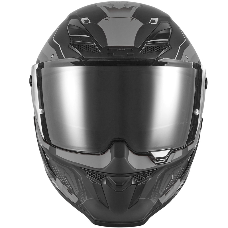 NOX Exclusive Goliath Berserk Full Face Motorcycle Helmet Matowy Czarny-Tytan