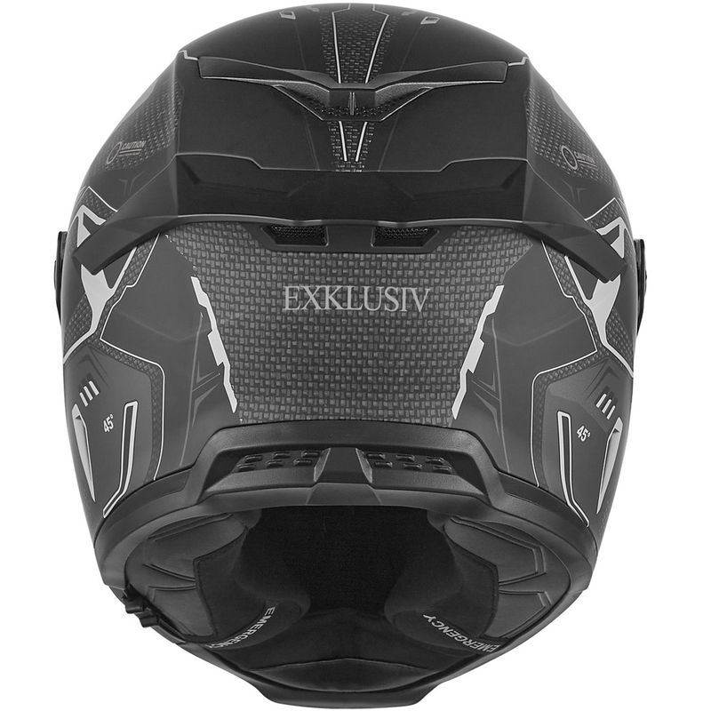 NOX Exclusive Goliath Berserk Full Face Motorcycle Helmet Matowy Czarny-Tytan