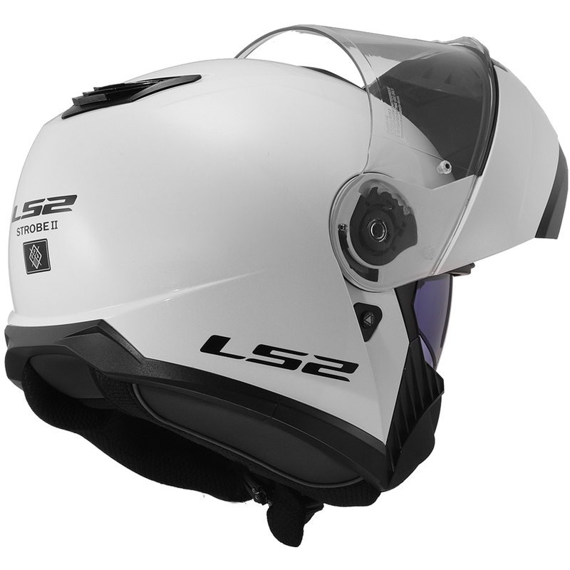 Kask z klapką LS2 FF908 Strobe II biały połysk