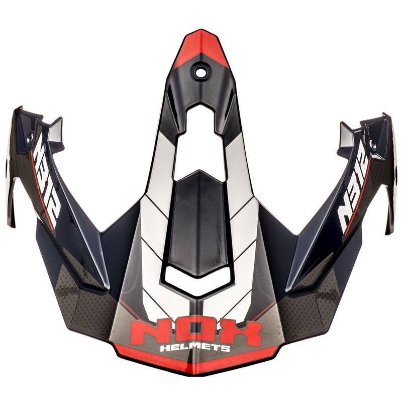 Wizjer do kasku motocyklowego NOX N312 Vapor biało-niebiesko-czerwony