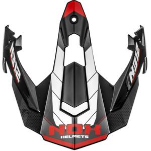 Wizjer do kasku motocyklowego NOX N312 Vapor biało-czarno-czerwony