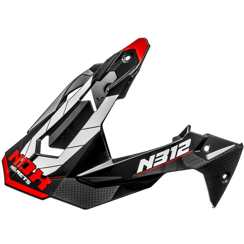 Wizjer do kasku motocyklowego NOX N312 Vapor biało-czarno-czerwony