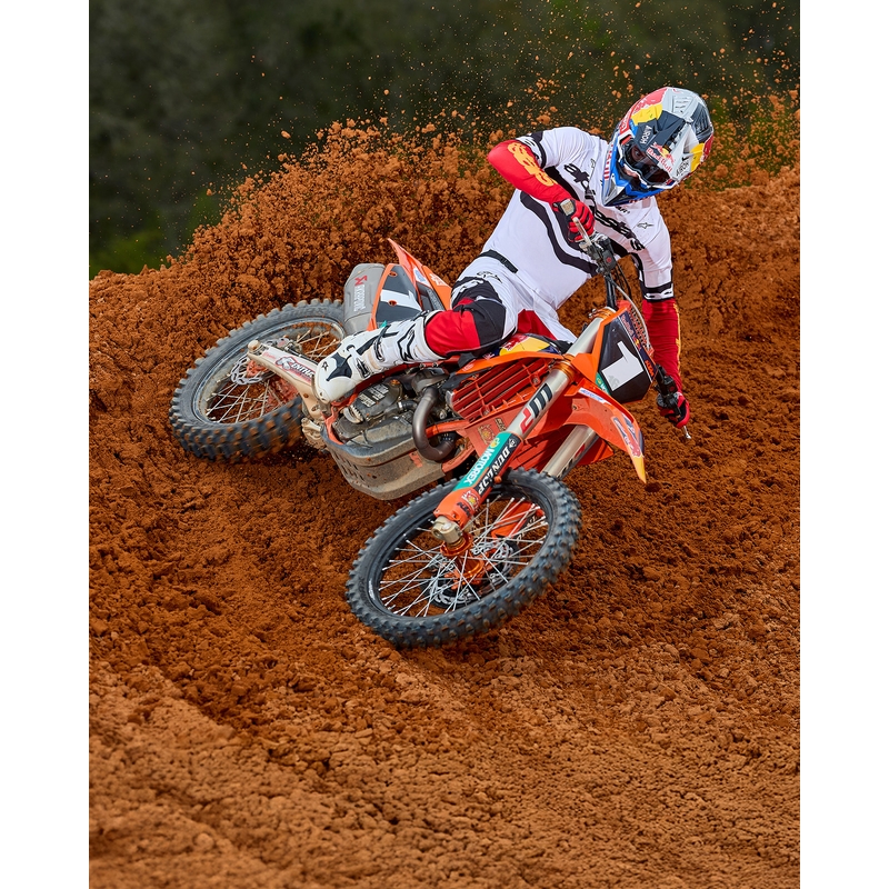 Koszulka motocrossowa Alpinestars Techstar w limitowanej edycji Głęboka czerń-biel-fluo-czerwono-pomarańczowa