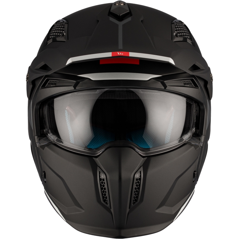 Kask otwarty z maską MT Streetfighter SV S Solid A1 czarny mat