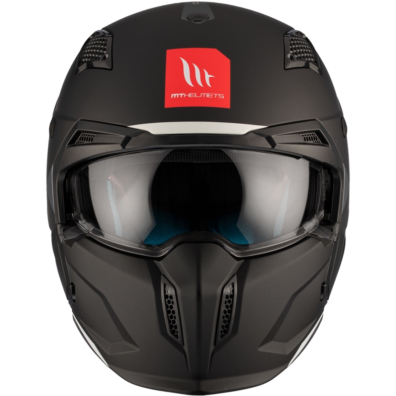 Kask otwarty z maską MT Streetfighter SV S Solid A1 czarny mat