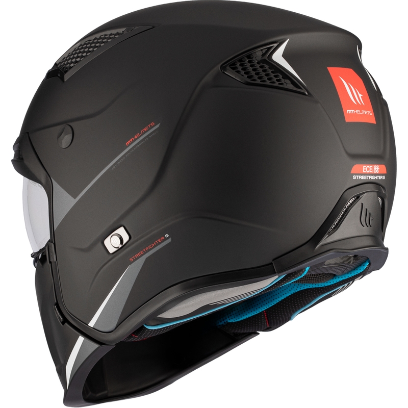 Kask otwarty z maską MT Streetfighter SV S Solid A1 czarny mat
