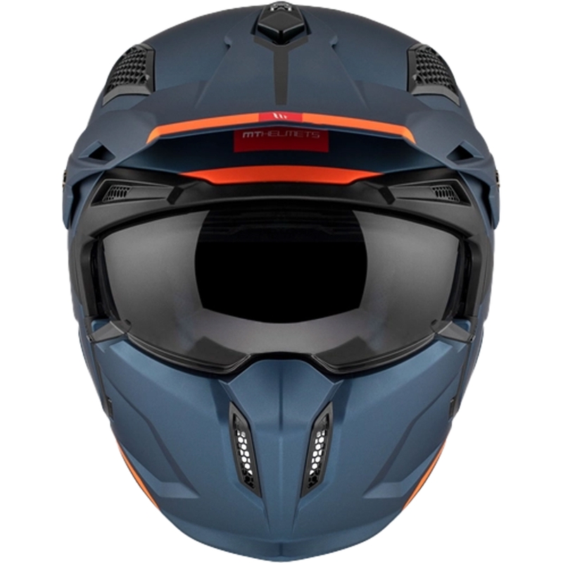 Kask otwarty z maską MT Streetfighter SV S Solid A7 matowy niebieski