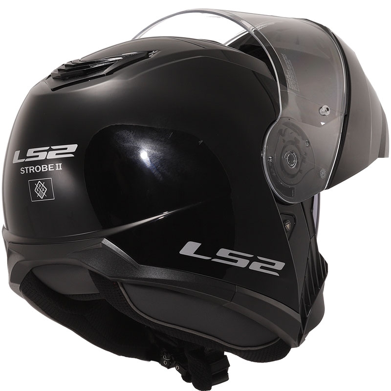 Kask z klapką LS2 FF908 Strobe II czarny połysk
