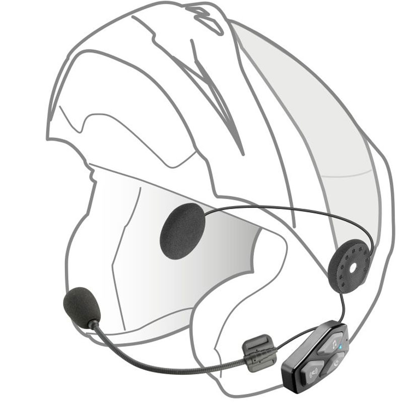 Słuchawka Bluetooth do kasków zamkniętych i otwartych Interphone U-COM3 z głośnikami HD