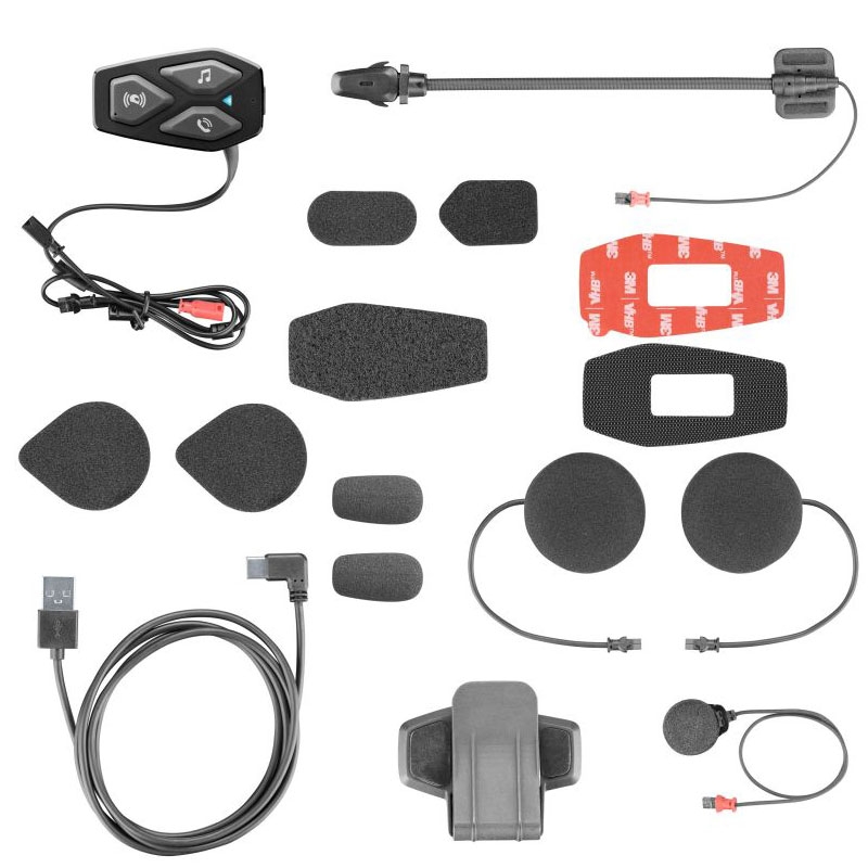 Słuchawka Bluetooth do kasków zamkniętych i otwartych Interphone U-COM3 z głośnikami HD
