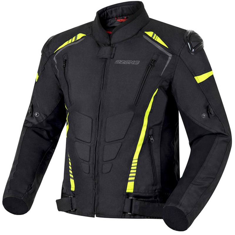 Kurtka motocyklowa Ozone Pulse czarno-fluo żółta