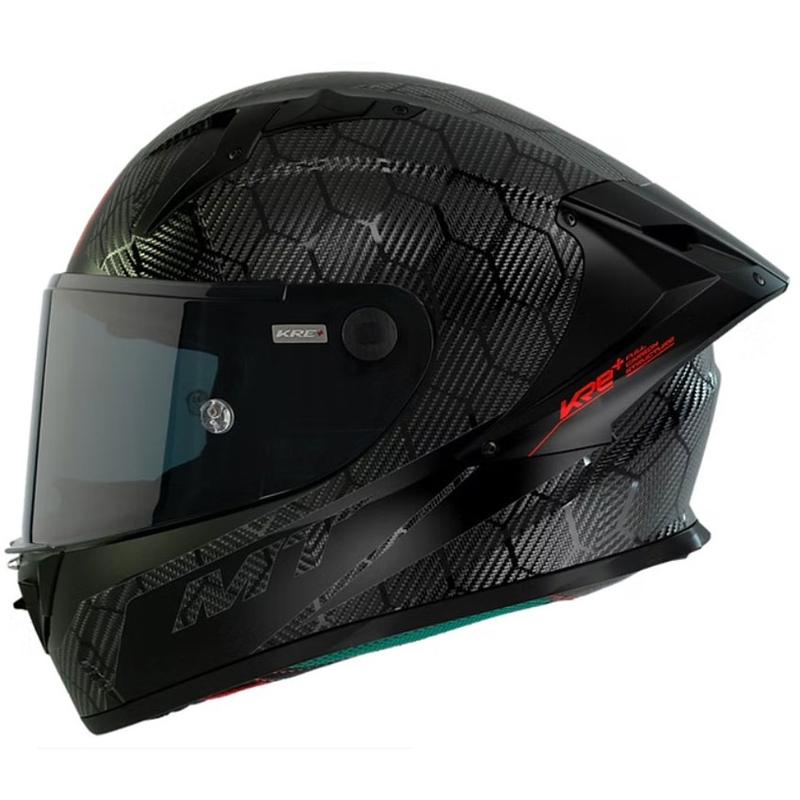 Kask motocyklowy integralny MT KRE+ Carbon Solid A11 błyszczący czarny