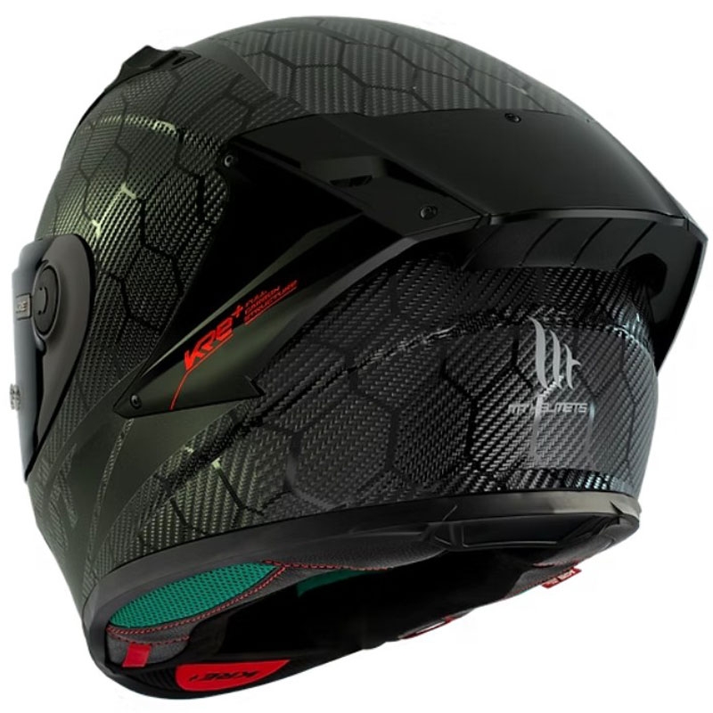 Kask motocyklowy integralny MT KRE+ Carbon Solid A11 błyszczący czarny