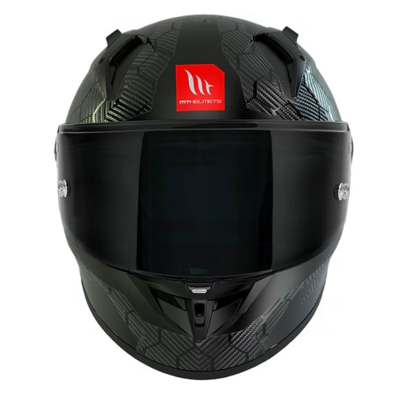 Kask motocyklowy integralny MT KRE+ Carbon Solid A11 błyszczący czarny