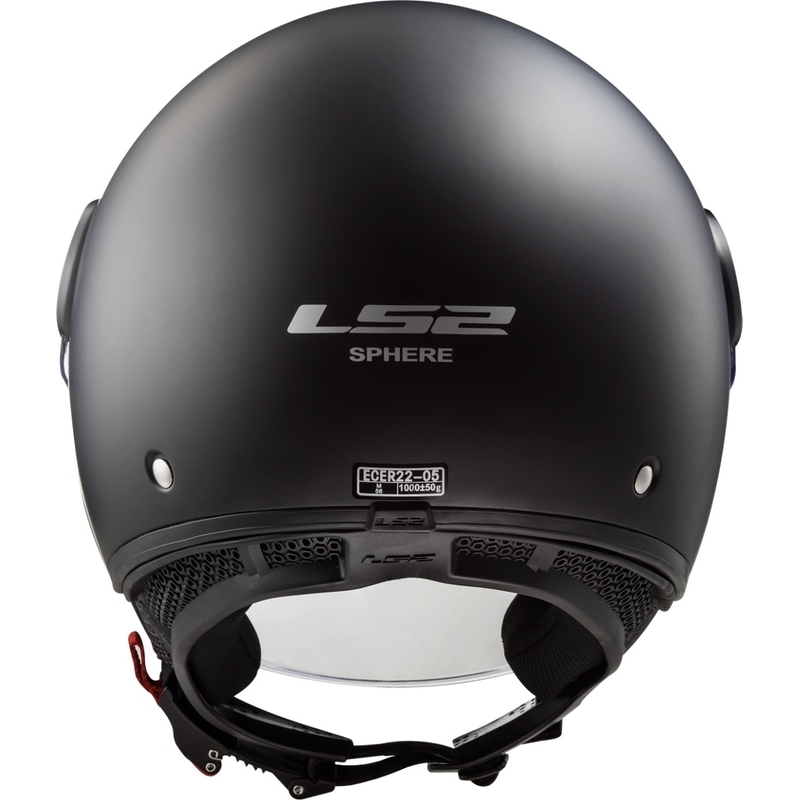 Otwarty kask motocyklowy LS2 OF558 Sphere Solid czarny matowy