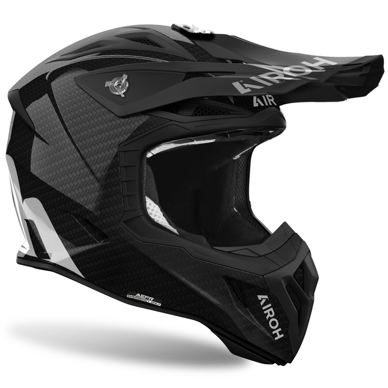 Kask motocrossowy Airoh Aviator ACE 2 Carbon czarny błyszczący