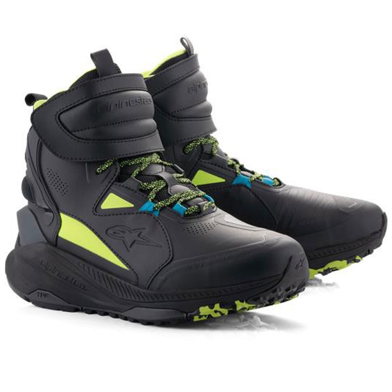 Buty motocyklowe Alpinestars Speedstreet czarno-limonkowo-niebieskie