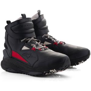 Buty motocyklowe Alpinestars Speedstreet czarno-beżowo-czerwone