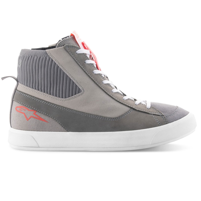 Buty motocyklowe Alpinestars Stated jasnoszare-fluo-czerwono-białe