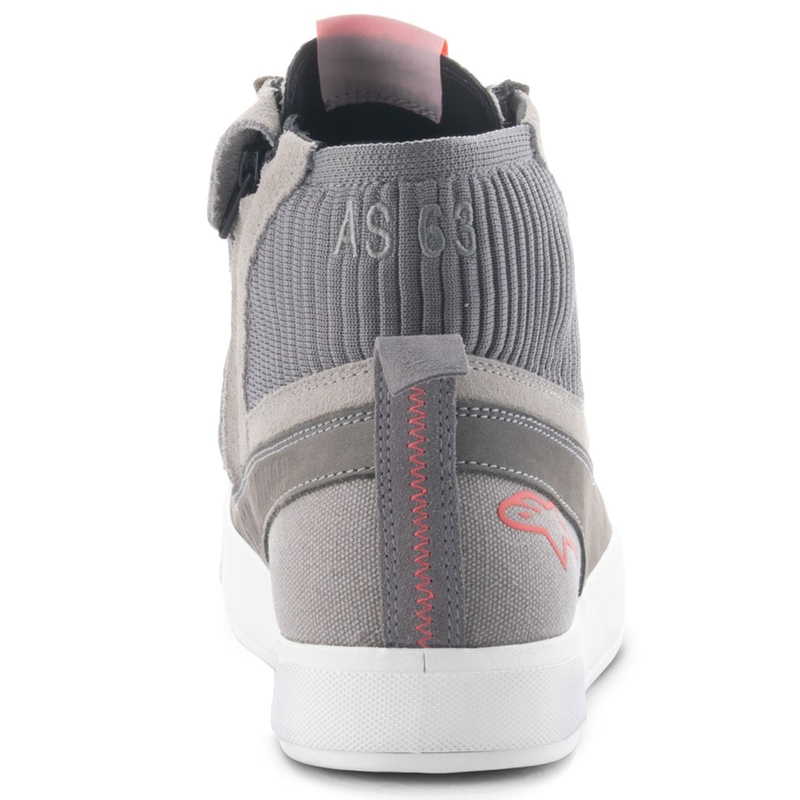 Buty motocyklowe Alpinestars Stated jasnoszare-fluo-czerwono-białe