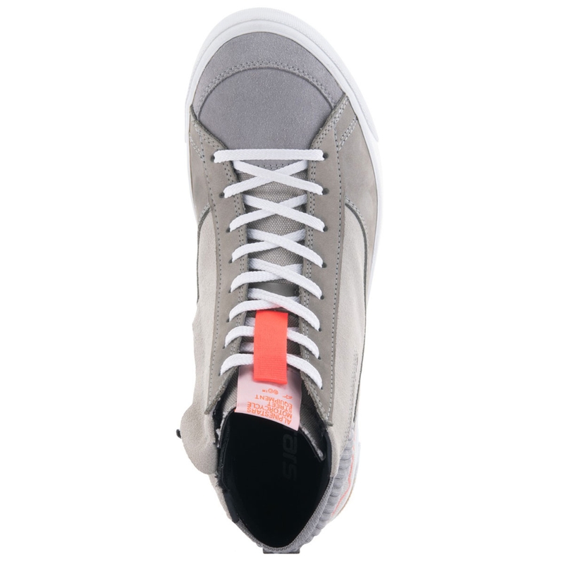 Buty motocyklowe Alpinestars Stated jasnoszare-fluo-czerwono-białe