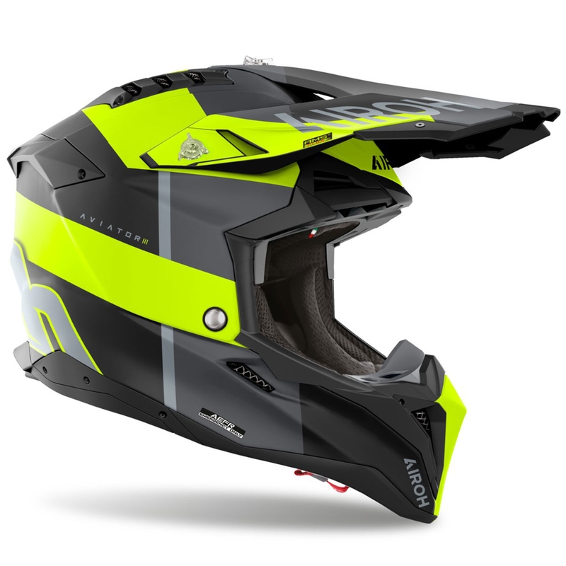 Kask motocrossowy Airoh Aviator 3 Monarch matowożółty