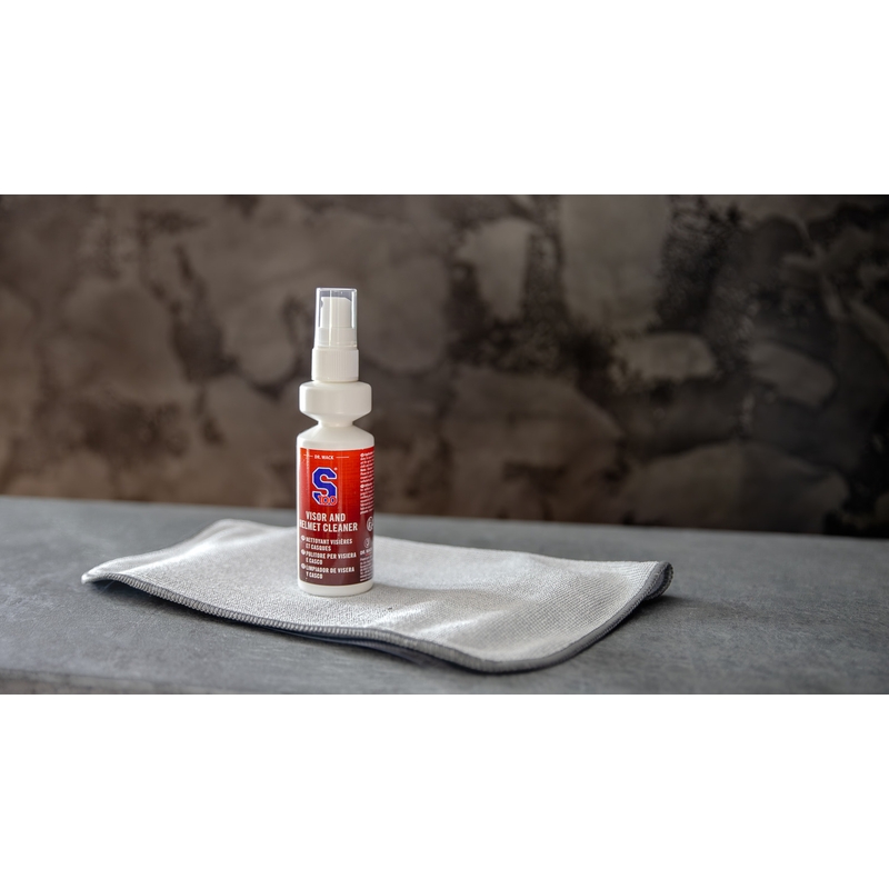 Visor &amp; Helmet Cleaner S100 ze ściereczką z mikrofibry - Visor &amp; Helmet Cleaner 100 ml