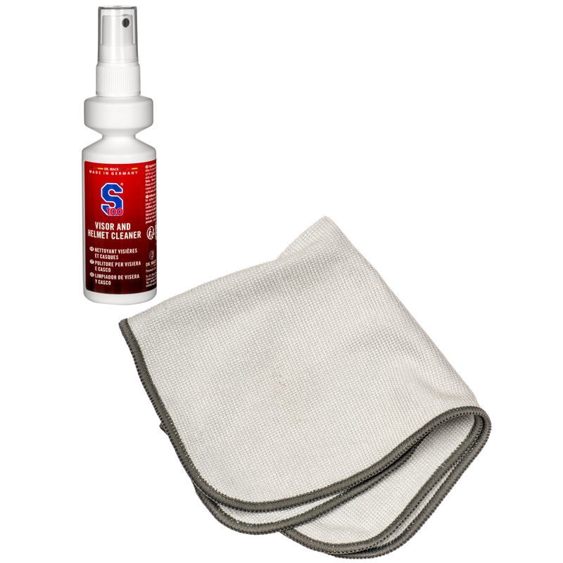Visor &amp; Helmet Cleaner S100 ze ściereczką z mikrofibry - Visor &amp; Helmet Cleaner 100 ml
