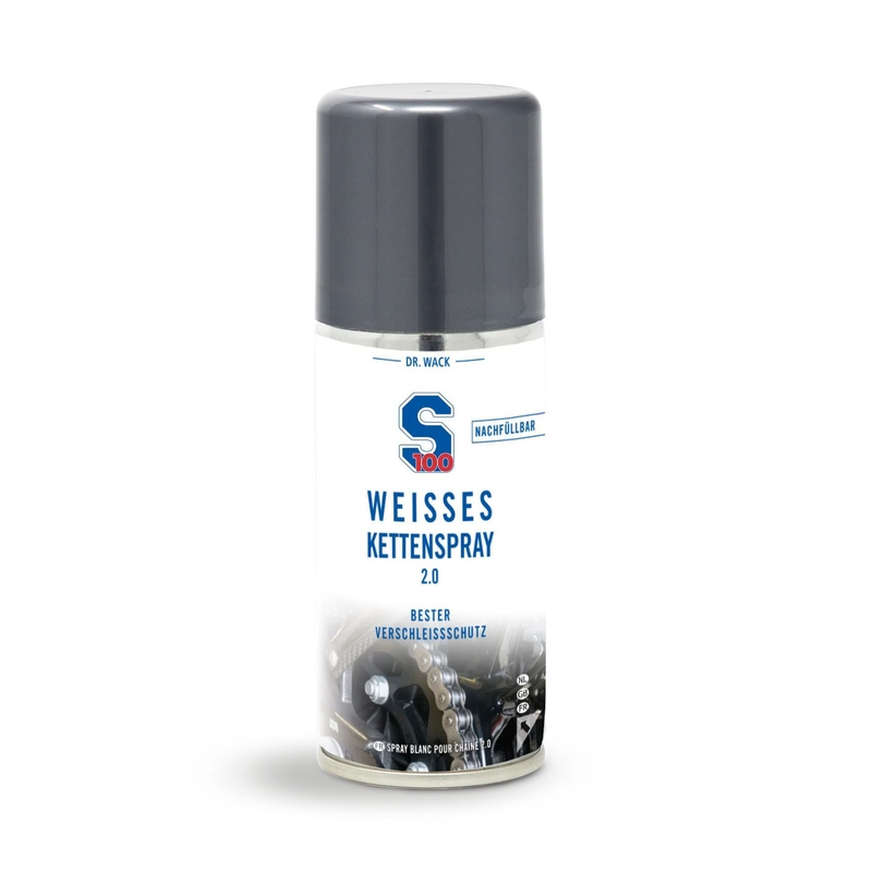Smar do łańcucha S100 - Biały spray do łańcucha 2.0 100 ml