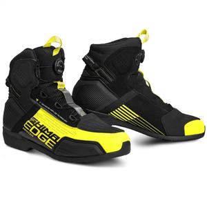 Buty motocyklowe Shima Edge Vent w kolorze czarno-fluo-żółtym