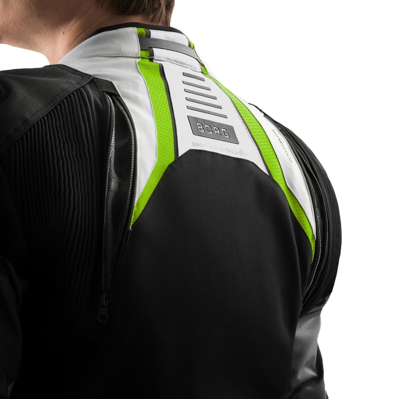 Kurtka motocyklowa Rebelhorn Borg II czarno-szaro-fluo-żółta