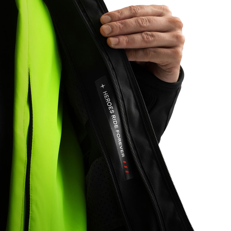 Kurtka motocyklowa Rebelhorn Borg II czarno-szaro-fluo-żółta