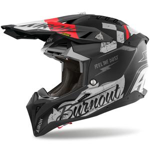Kask motocrossowy Airoh Aviator 3 Burnout czarny mat