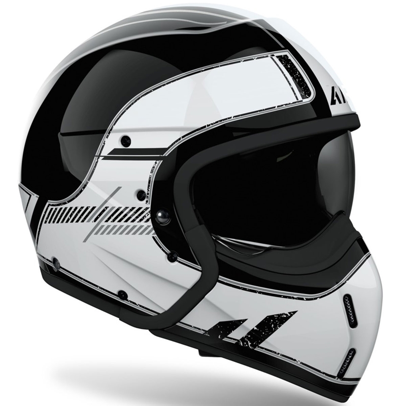 Kask motocyklowy modułowy Airoh J110 Raster błyszczący biały