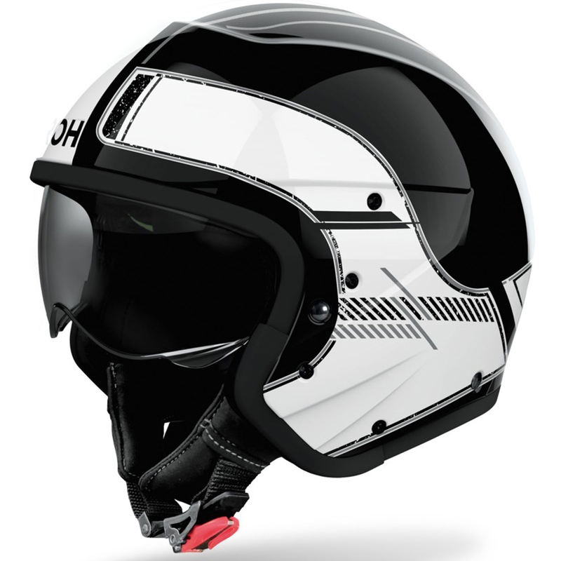 Kask motocyklowy modułowy Airoh J110 Raster błyszczący biały