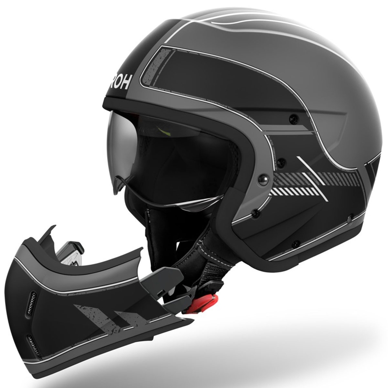 Kask motocyklowy modułowy Airoh J110 Raster matowy czarny
