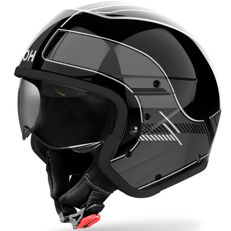 Modulární helma na motorku Airoh J110 Raster lesklá tmavě šedá