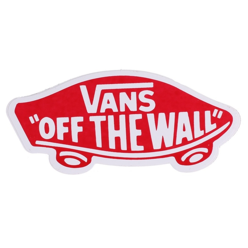 Naklejka VANS OFF THE WALL czerwona